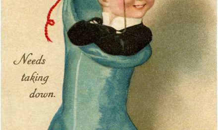 Vintage Top Hat Guy In A Stocking