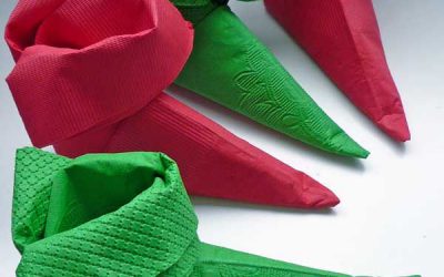 How to Fold a Square Napkin Into An Elf Shoe Video Tutorial
