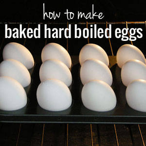 Baked Hard Boiled Eggs - Two Cans On A String