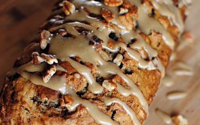 Apple Bread With A Caramel Glaze