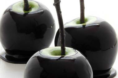 Black Halloween Apples