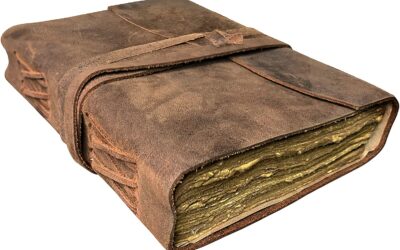 Leather Bound Journal – Handmade Antique Deckle Edge Paper
